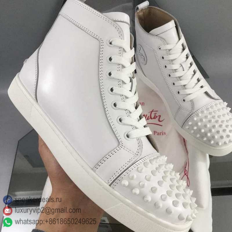 CHRISTIAN LOUBOUTIN UNISEX HIGH SNEAKERS WHITE STUDED D8010300